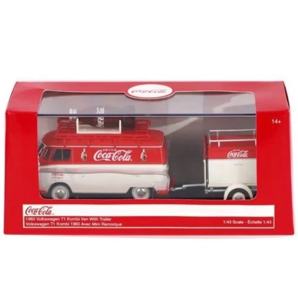 Motorcity‎ Classics 1960 Volkswagen T1 Kombi Van Trailer Coca-Cola 1/43 Red NEW